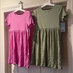 Cat & Jack Pink and Green Casual Dresses